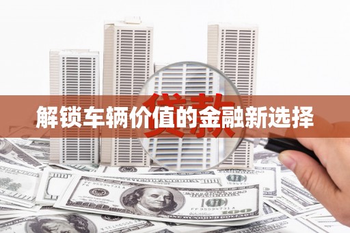 甲仙解锁车辆价值的金融新选择