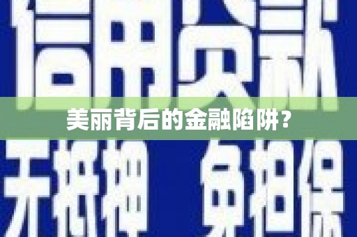 甲仙美丽背后的金融陷阱？