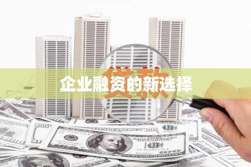 甲仙企业融资的新选择