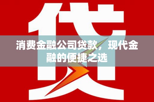 甲仙消费金融公司贷款，现代金融的便捷之选