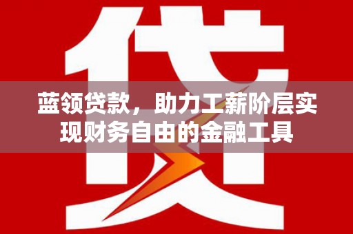 甲仙蓝领贷款，助力工薪阶层实现财务自由的金融工具